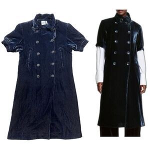 H&M Studio Collection Special Edition Short-Sleeved Silk Blend Velvet Coat